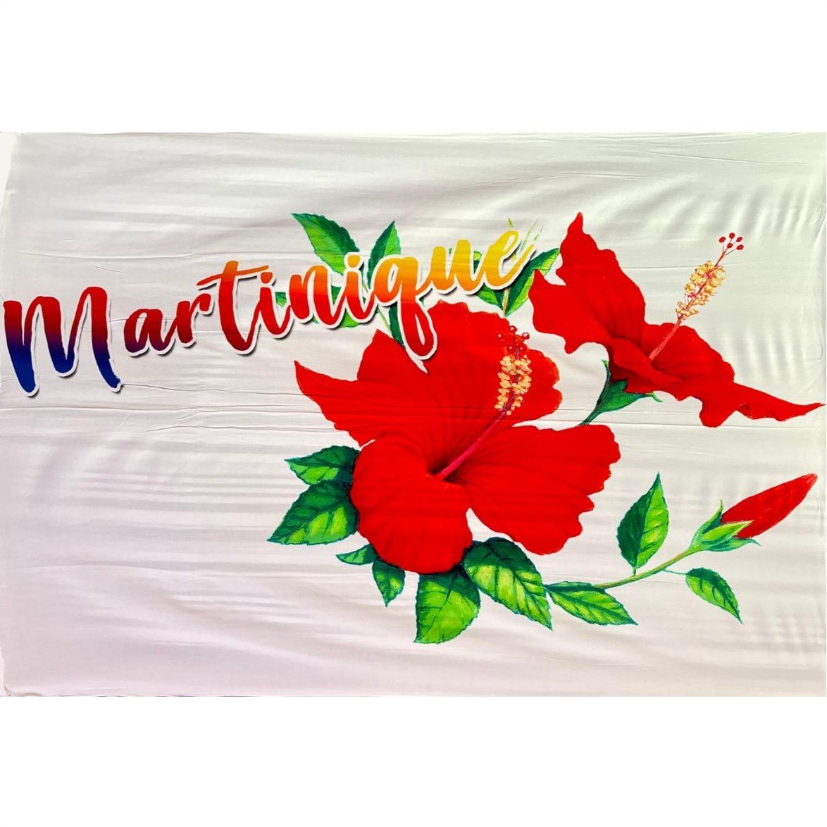 PAREO 2 HIBISCUS ROUGE MARTINIQUE