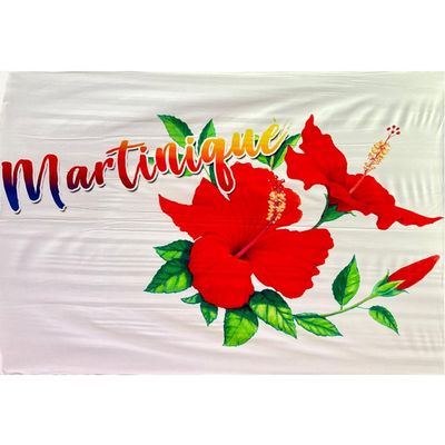 PAREO 2 HIBISCUS ROUGE MARTINIQUE
