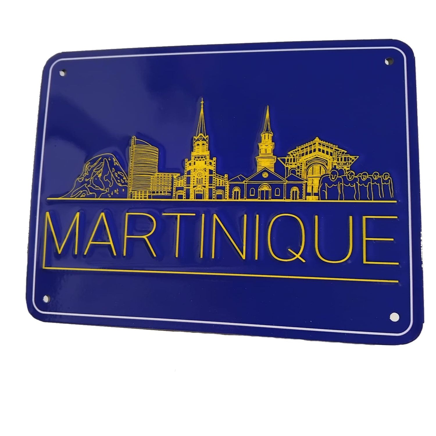 PLAQUE EN METAL MARTINIQUE - FORT-DE-FRANCE FRONT DE MER