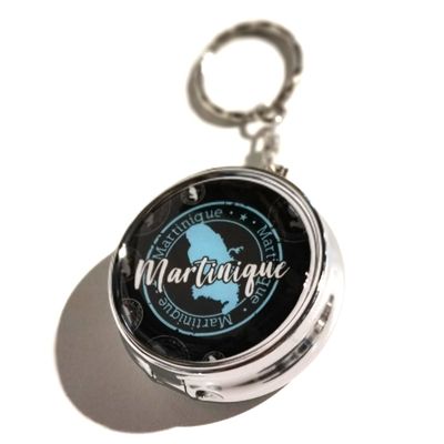 CENDRIER DE POCHE AVEC PORTE-CLES MARTINIQUE - LOGO CARTE