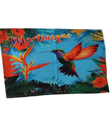 TORCHON DE CUISINE MARTINIQUE - COLIBRI AILES ROUGES