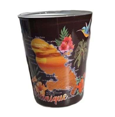 VERRE SHOOTER IMPRIME MARTINIQUE - CARTE COUCHER SOLEIL