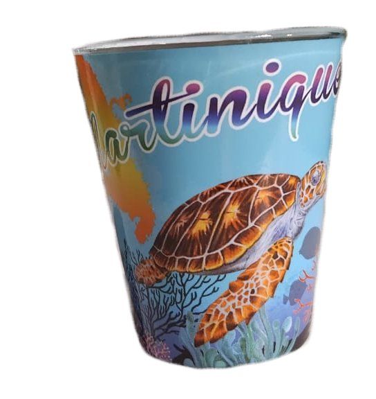 VERRE SHOOTER IMPRIME MARTINIQUE - TORTUE CARTE