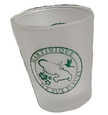 VERRE SHOOTER LOGO MARTINIQUE - CARTE HIBISCUS