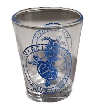 VERRE SHOOTER LOGO MARTINIQUE - TORTUE