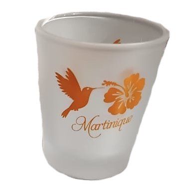 VERRE SHOOTER LOGO MARTINIQUE - COLIBRI HIBISCUS