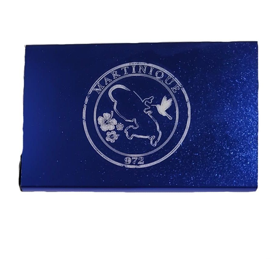 ETUI CARTE MARTINIQUE - BLEU CARTE