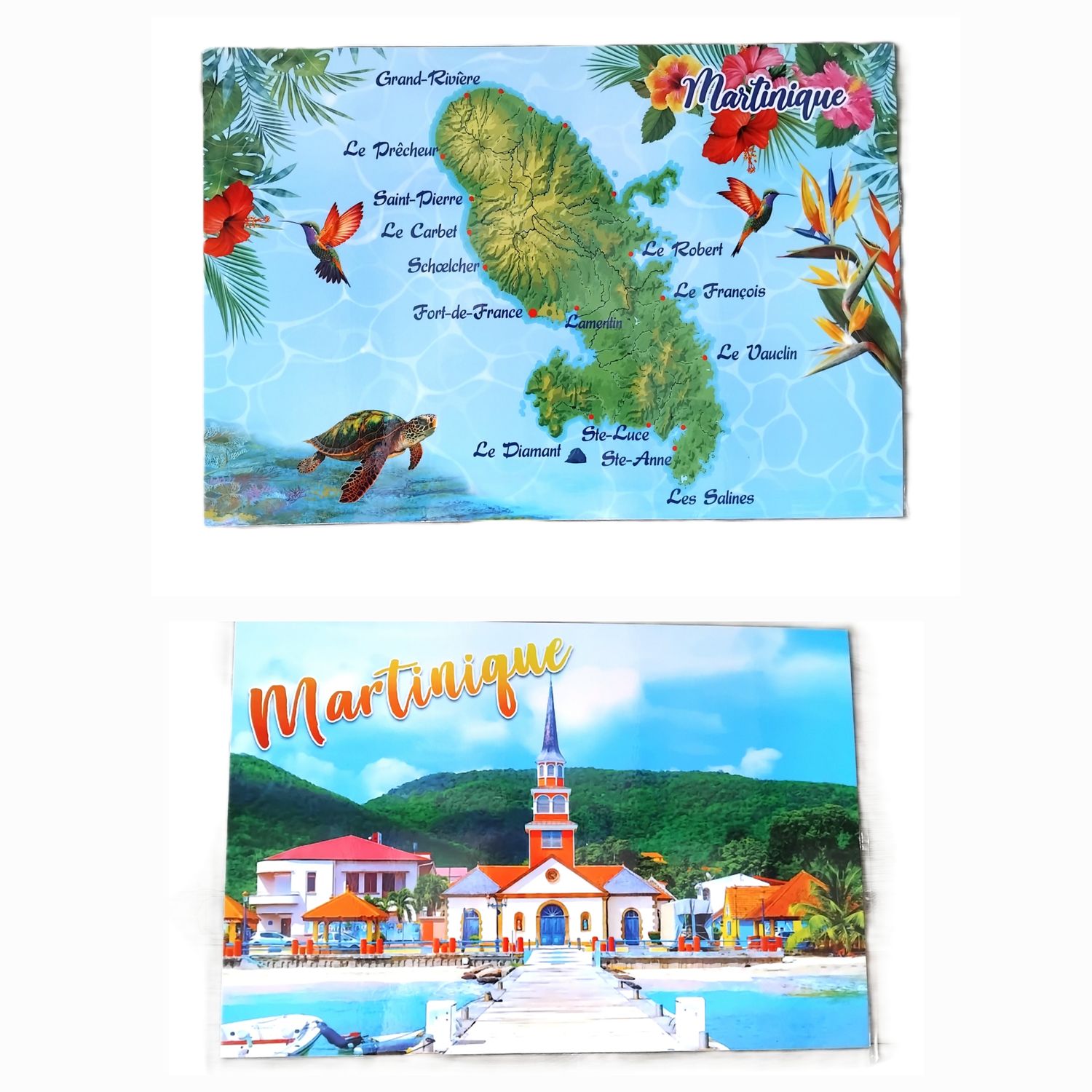 SET DE TABLE MARTINIQUE RECTO-VERSO - ANSES D&#39;ARLET/CARTE