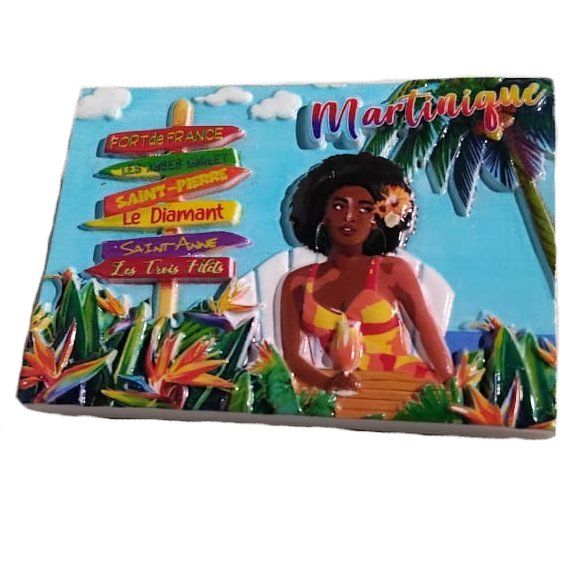 AIMANT RESINE MARTINIQUE - TOTEM DOUDOU