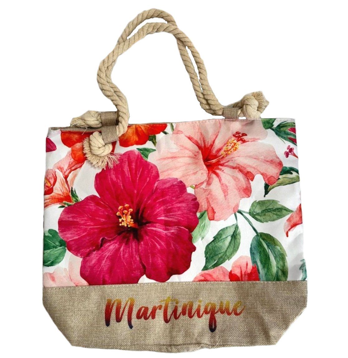 SAC CABAS JUTE MARTINIQUE - HIBISCUS RRR