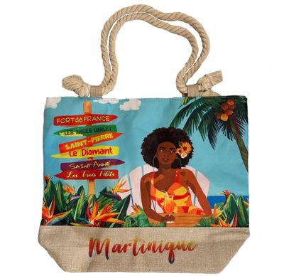 SAC CABAS JUTE MARTINIQUE - TOTEM DOUDOU