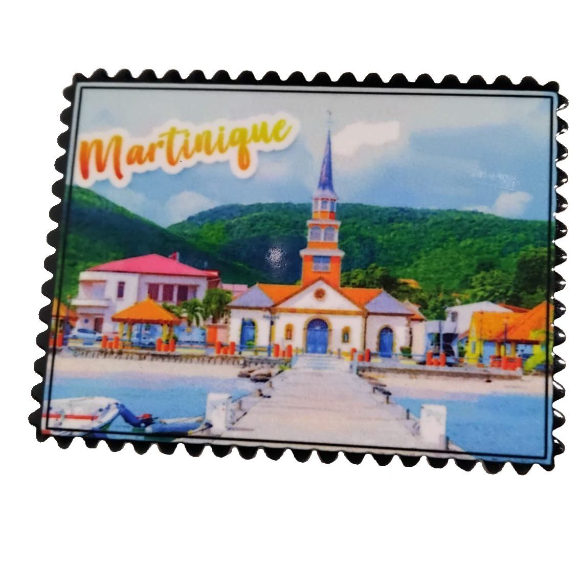 AIMANT MARTINIQUE CERAMIQUE RECTANGLE DENTELE - PETITE ANSE