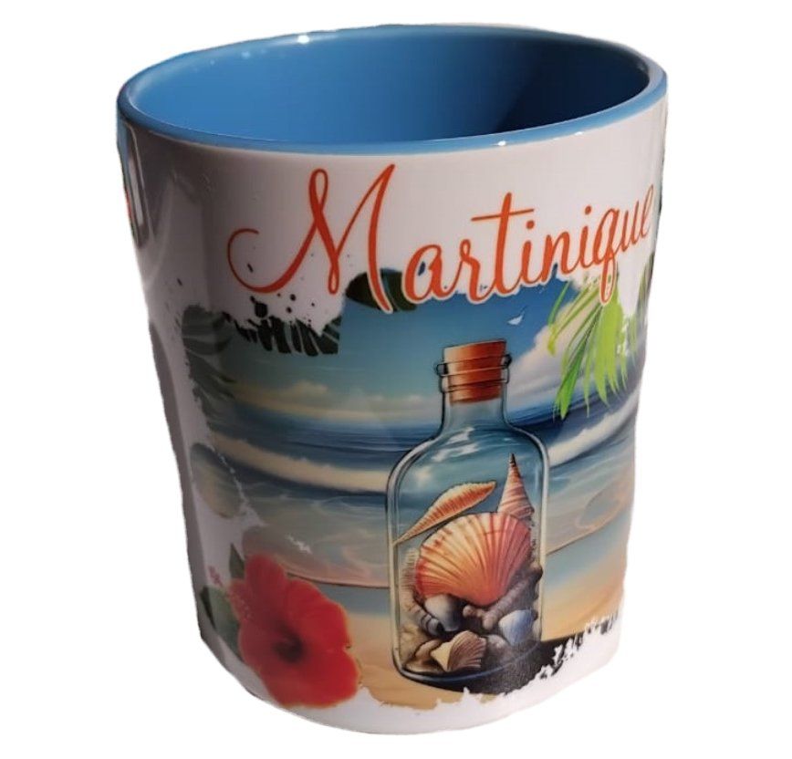 CHOPE BICOLORE MARTINIQUE - CIEL BOUTEILLE COQUILLAGE