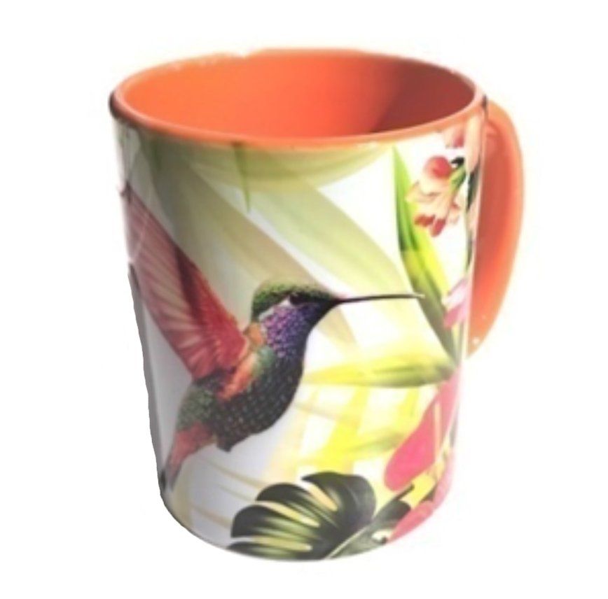 CHOPE BICOLORE MARTINIQUE - ORANGE COLIBRI AILES ROUGES