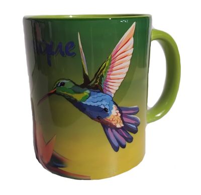 CHOPE BICOLORE MARTINIQUE - VERT COLIBRI FOND VERT