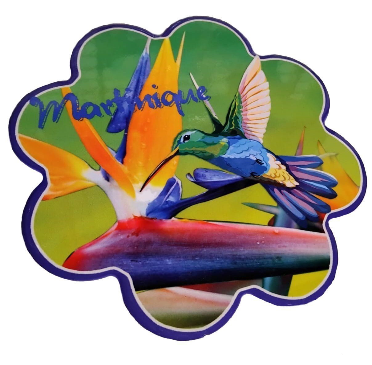 DESSOUS DE PLAT MARTINIQUE - COLIBRI FOND VERT