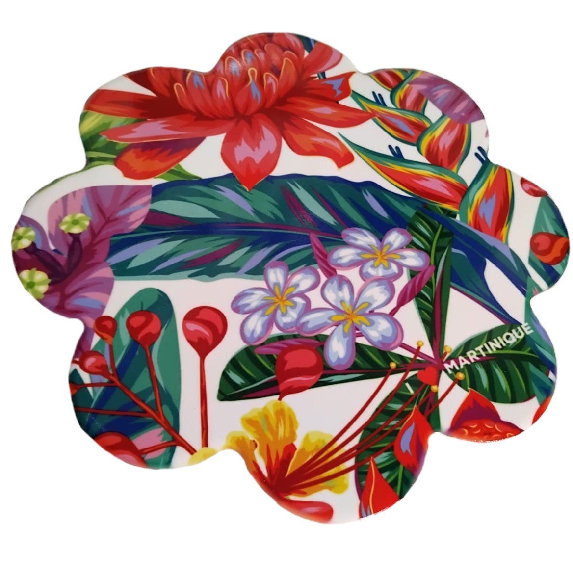 DESSOUS DE PLAT MARTINIQUE - ROSE PORCELAINE