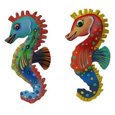 APPLIQUE HIPPOCAMPE EN METAL