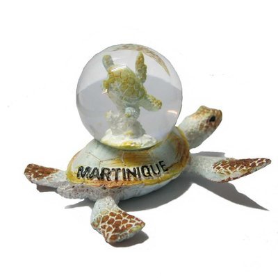 BOULE DE NEIGE TORTUE SABLE 10 cm