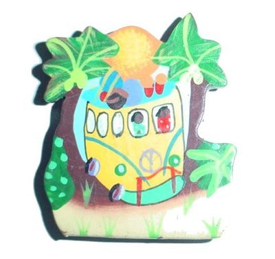 AIMANT BUS RASTA EN BOIS