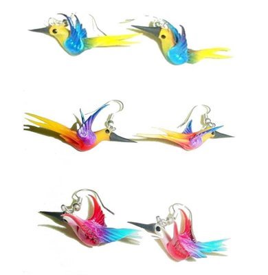 BOUCLES D'OREILLES COLIBRI