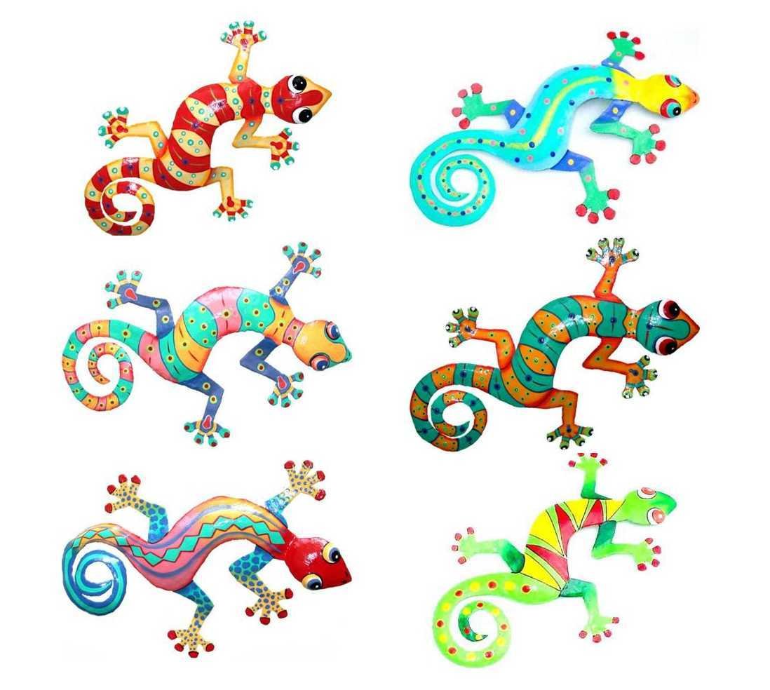 APPLIQUE GECKO METAL 30 cm