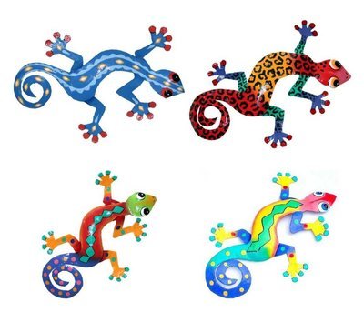 APPLIQUE GECKO METAL 45 cm