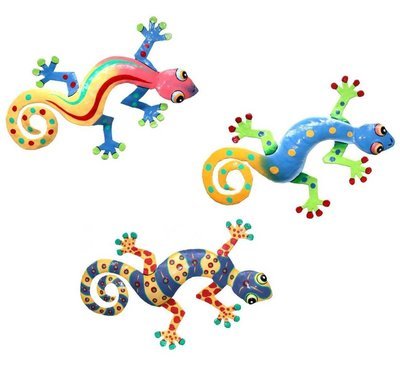 APPLIQUE GECKO METAL 60 cm
