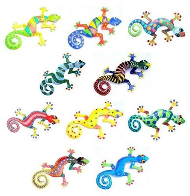 APPLIQUE GECKO METAL 20 cm
