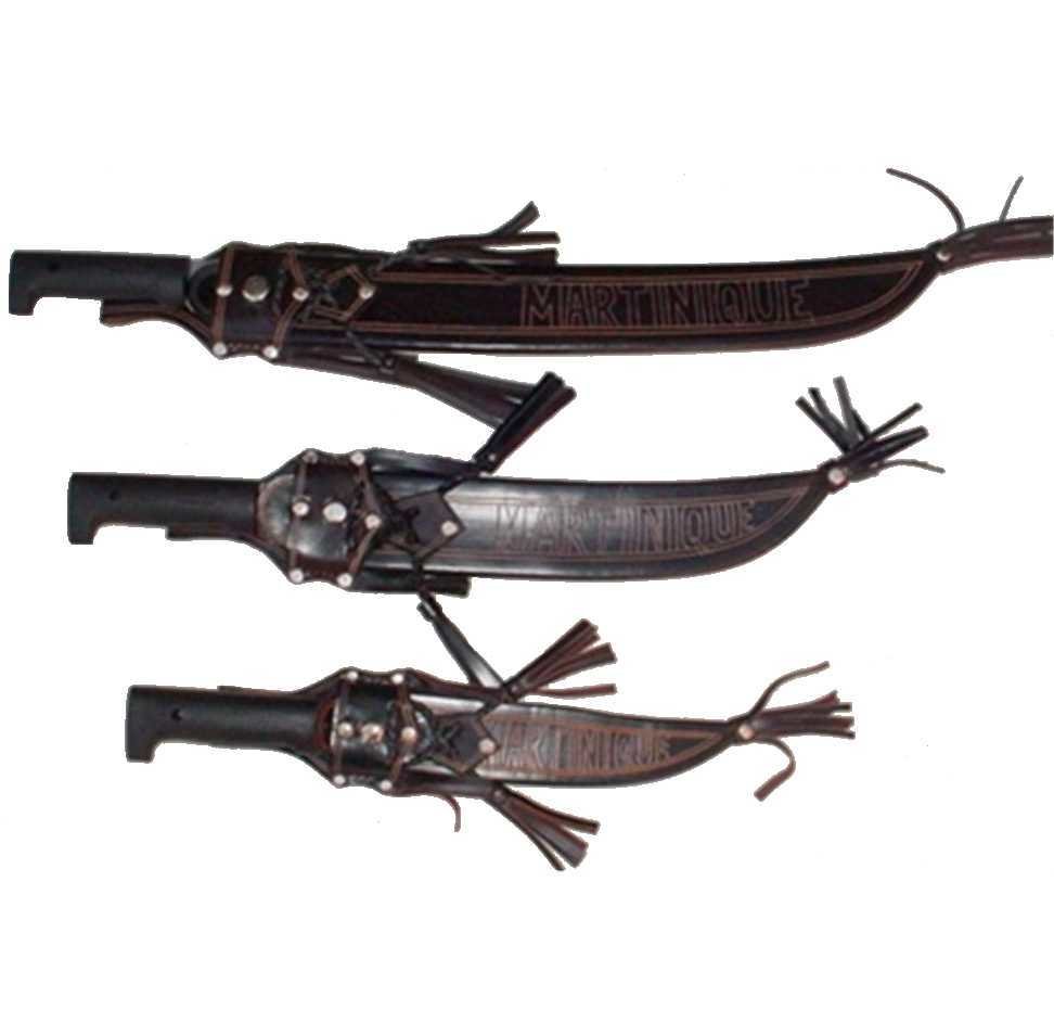 COUTELAS 14" AVEC ETUI CUIR GRAVE MARTINIQUE