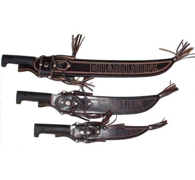 COUTELAS 10&quot; AVEC ETUI CUIR GRAVE GUADELOUPE
