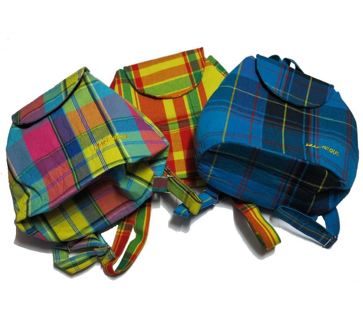 SAC A DOS ENFANT EN MADRAS MARTINIQUE