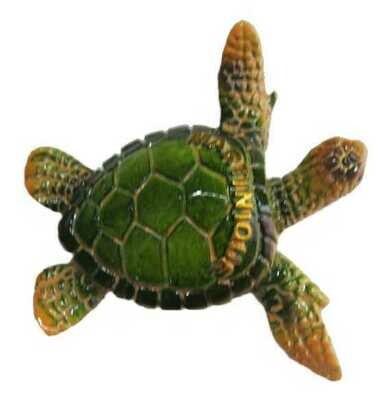 AIMANT MARTINIQUE EN POLYRESINE - TORTUE COLOREE
