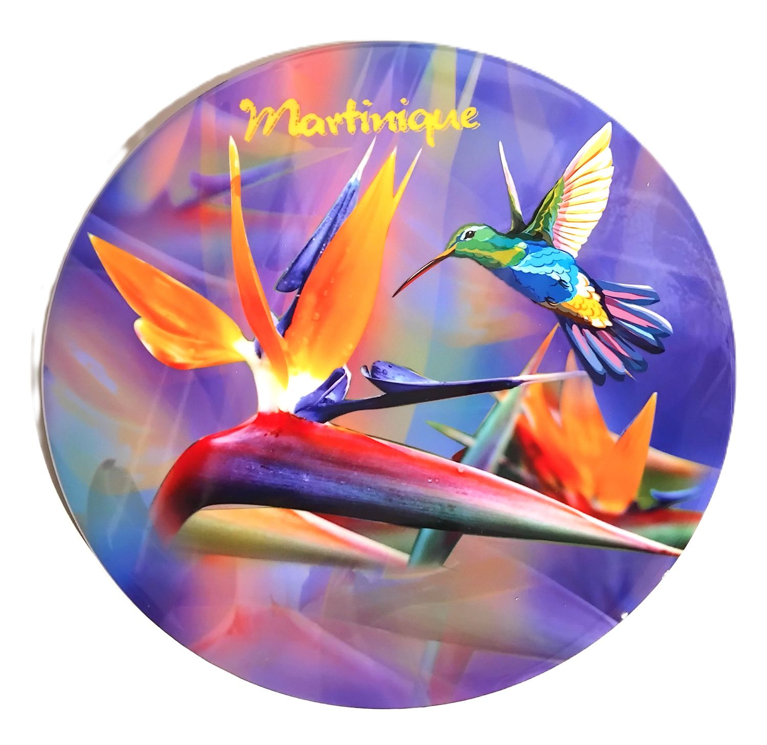 DESSOUS DE PLAT MARTINIQUE - COLIBRI FOND BLEU