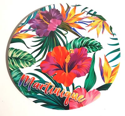 DESSOUS DE PLAT MARTINIQUE - 3 HIBISCUS