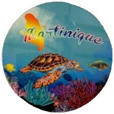 DESSOUS DE PLAT MARTINIQUE - TORTUE CARTE