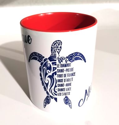 CHOPE BICOLORE MARTINIQUE - ROUGE TORTUE LOGO