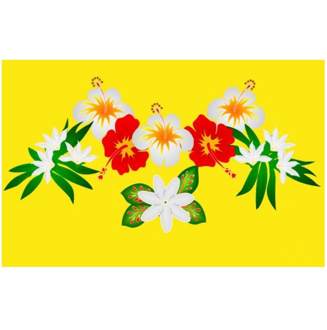 PAREO LES HIBISCUS MARTINIQUE - JAUNE