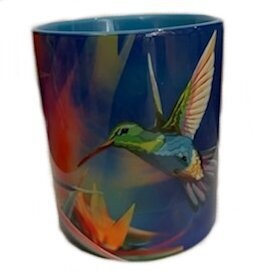CHOPE BICOLORE MARTINIQUE - CIEL COLIBRI FOND BLEU