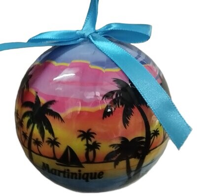 BOULE DECO POUR ARBRE DE NOEL - COUCHER DE SOLEIL