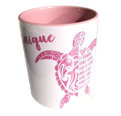 CHOPE BICOLORE MARTINIQUE - ROSE TORTUE LOGO