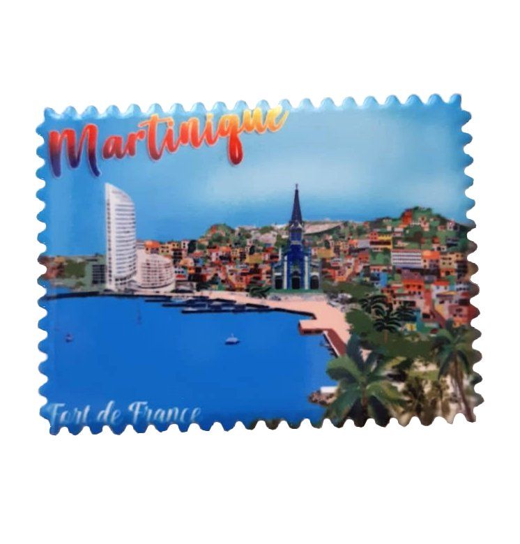 AIMANT MARTINIQUE CERAMIQUE RECTANGLE DENTELE - FORT-DE-FRANCE