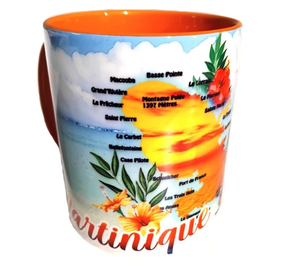 CHOPE BICOLORE MARTINIQUE - ORANGE CARTE COUCHER SOLEIL