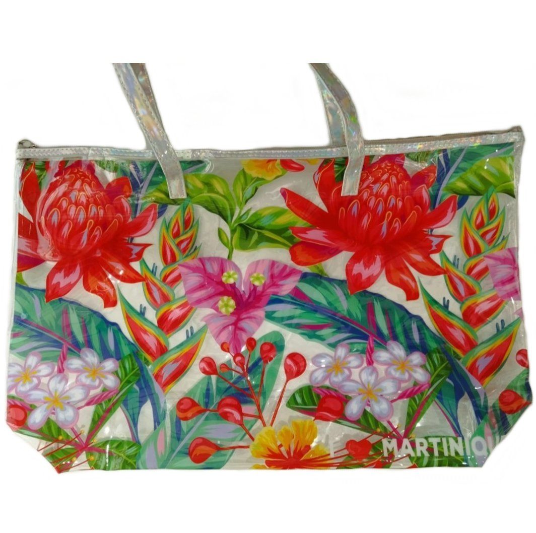 SAC DE PLAGE TRANSPARENT MARTINIQUE - ROSE PORCELAINE