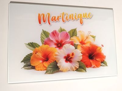 PLANCHE A DECOUPER MARTINIQUE - BOUQUET HIBISCUS