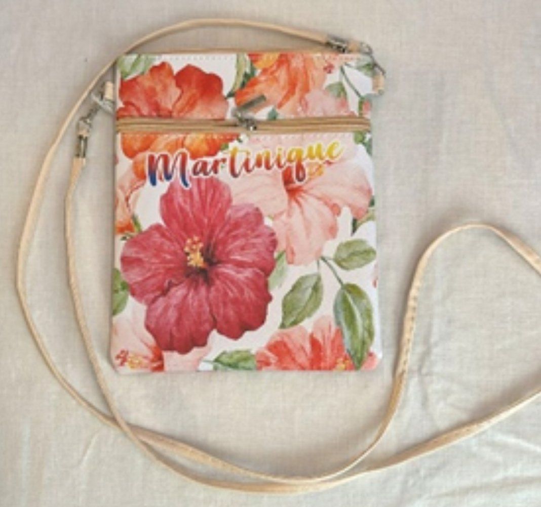 SACOCHE A BANDOULIERE FEMME MARTINIQUE - HIBISCUS RRR