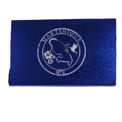 ETUI CARTE MARTINIQUE - BLEU CARTE