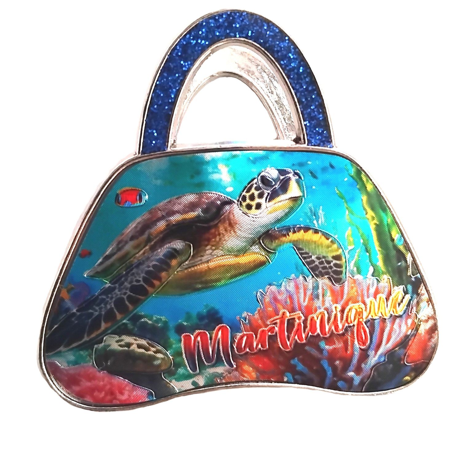 AIMANT PINCE EN FORME DE SAC MARTINIQUE - TORTUE POISSON