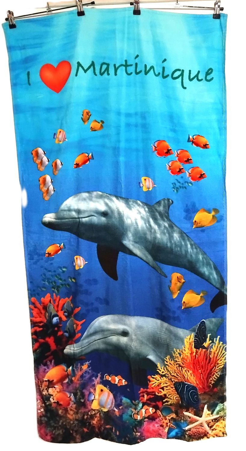 SERVIETTE DE PLAGE DAUPHINS