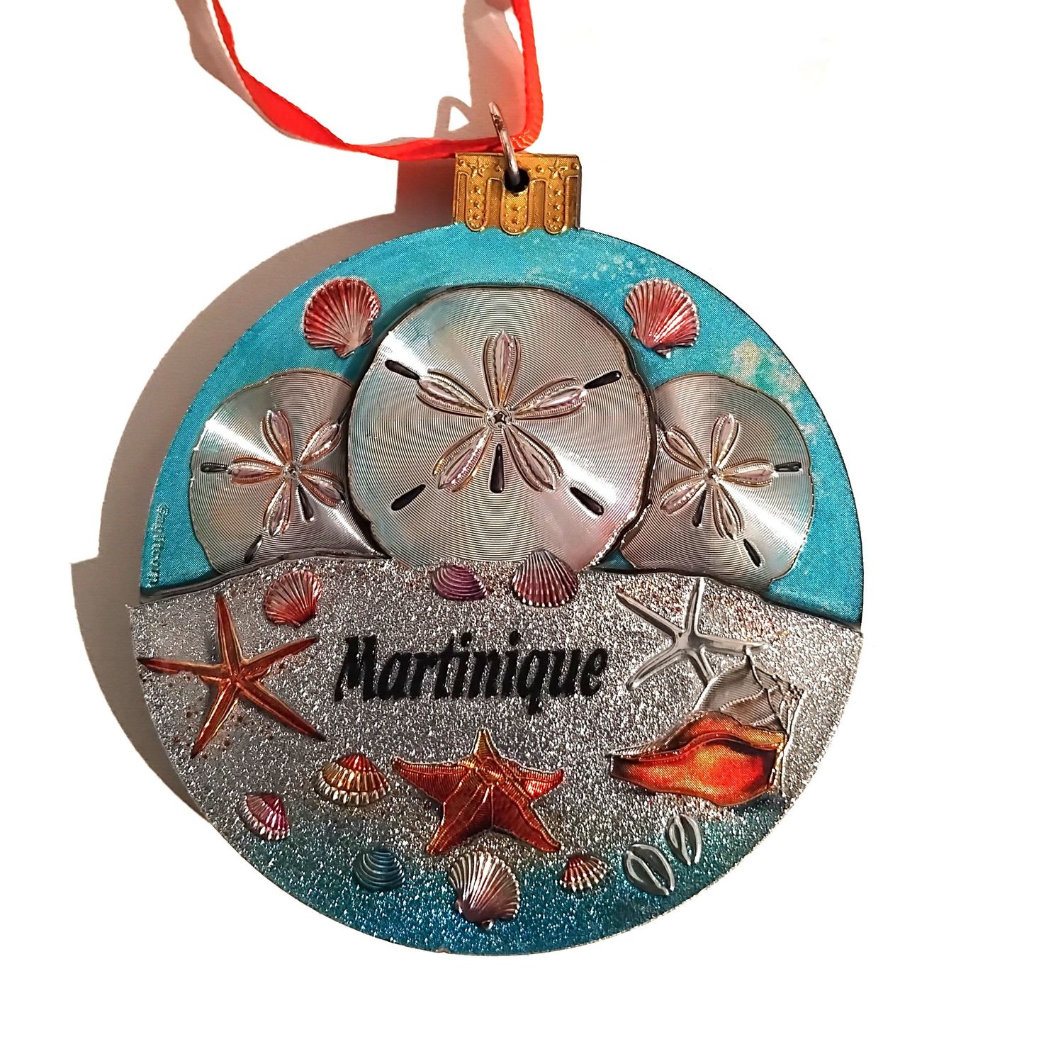 BOULE DECO PLATE POUR ARBRE DE NOEL - DOLLAR SABLE